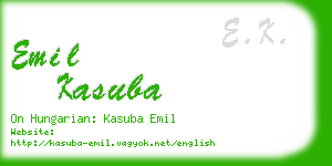 emil kasuba business card